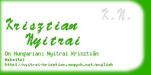 krisztian nyitrai business card